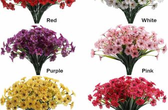 Artificial Flowers Plastic Fake Plants UV Resistant Home In/Outdoor Garden Decor