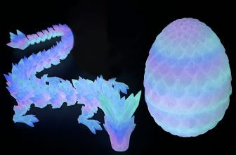3D Printed Dragon in Egg Crystal Dragon Full Articulated Dragon Colourful Decor