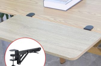 Under Desk Keyboard Tray Clamp Foldable for 1-5cm Thickness