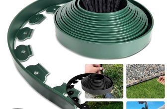 10 Metre FLEXIBLE GARDEN BORDER GRASS LAWN PATH EDGING WITH PLASTIC PEGS STURDY