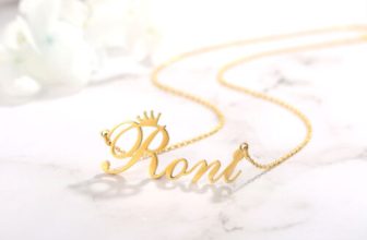 Dainty Name Necklace Personalised Silver Gold Arabic Gift for Her Mother Girls