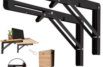 2-20x Folding Heavy Duty Shelf Bracket Triangle Bench Mounted Table Wall Hinges