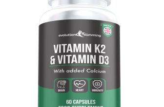 Vitamin K2+D3 with Calcium – 60 Capsules – Immune, Bone and Heart Health