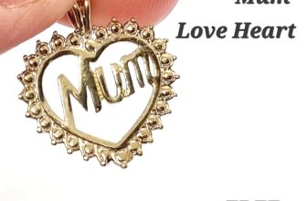 9ct Gold Mum Pendant Charm Mummy Love Heart Jewellery Stamped 375