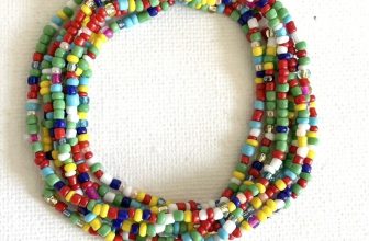 Rainbow Glass Seed Bead Necklace Extra Long Hippy Love Beach Festive