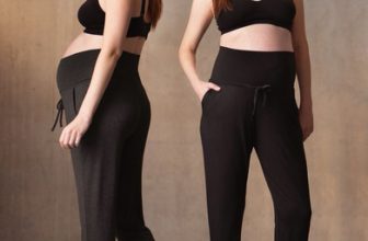 ️Women Maternity Pregnant V Crossover Black Wide Leg Pants Lounge Trousers
