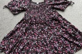 Next Ditsy Floral Print Dress Gathered Top Floaty Size 8 years