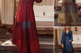 Women Casual Long Sleeve V Neck Plain Check Shirt Dress Long Midi Dresses