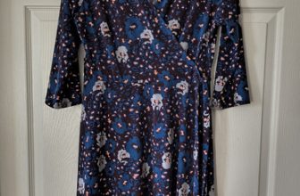 INC International Concepts Floral Blue Red Black Midi Dress Size 10
