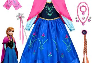 World Book Day Costume Girls Kids Frozen Princess Anna Cosplay Party Fancy Dress