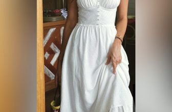 Commense White Long Cami Dress 100% Cotton Lined Flowy Women’s Size XS NEW