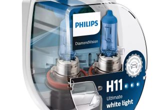 Philips Diamond Vision 5000K H11 Car Headlight Bulbs (Twin Pack of Bulbs)
