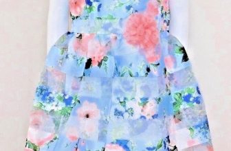Jona Michelle Special Occasion Girl’s Dress light blue multi floral 4 size BNWT