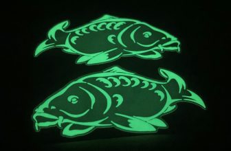 Glow In The Dark Carp Stickers X2 Left And Right Bait Boat, Buckets, Tackle box