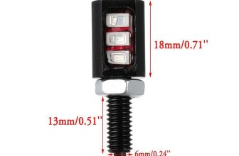 2Pcs Bulb Screw Bolt 12V Car Motorcycle Light Lamp License Number Plate 3 LED