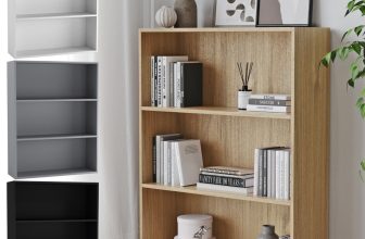 Wide 3 Shelf Tier Wooden Bookcase Cabinet Storage Shelving Display Shelves Unit