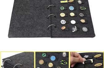 Felt Brooch Display Book – Metal Badge Pin Organiser Case (Chest Holder)