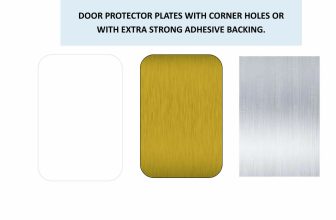 Door Protector Finger Push Plate Repair Thin Screw or Self Adhesive 3 SIZES