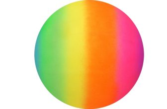 Giant Jumbo 18″ Neon Rainbow Rubber Playground Play Beach Sport Ball Football