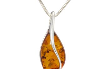 NATURAL BALTIC AMBER Jewellery Gemstone STERLING SILVER 925 PENDANT NECKLACE
