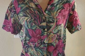 Vintage Sag Harbor Tropical Shirt Womens Medium Top Hawaiian Cruise Wear Beach