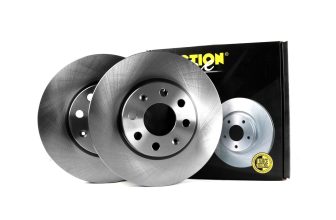 2x Friction One Brake Disc Front Vented For Fiat Grande Punto Opel Adam Vauxhall