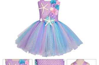 Princess Kids Girl Dress Fancy Outfit Rainbow Mermaid Tulle Skirt Party Birthday