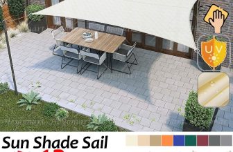 Heavy Duty Sun Shade Sail Garden Patio Awning Canopy 98% UV Block Waterproof Kit