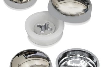 Plastic Screw Cover CHROME 2 Piece Dome Cap Washer Decorative Furniture x 10