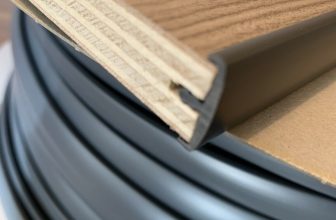 T TRIM 15mm DARK GREY EDGING 10 METRE DOUBLE LIPPED FURNITURE KNOCK ON EDGING