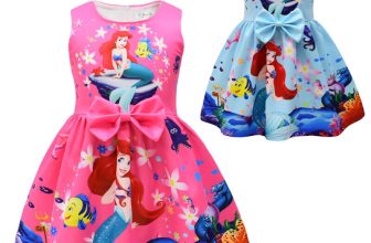 Kids Girls Mermaid Ariel Costume Bowknot Skirt Princess Party Fancy Dress 2-8Y