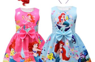 Kids Girls Mermaid Ariel Costume Bowknot Skirt Princess Party Fancy Dress 2-8Y