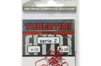 Tubertini Series 2 Rosso/Red Micro Barbed Fishing Hooks – All Sizes Coarse Match