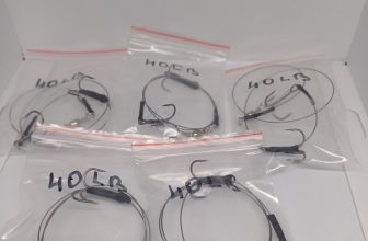 5 Wire Trace 40lb Pike Fishing Dead Bait Ring Size 4 Barbed