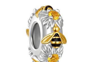 925 Sterling Silver Dancing Honey Bees Stopper  charm bracelet mothers day gift