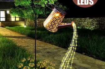 SOLAR POWERED WATERING CAN 90 LED STRING LIGHT OUTDOOR GARDEN ART LAMP DECOR UK