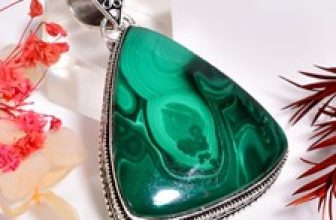 Malachite Gemstone Vintage Handmade Jewelry.925 Silver Pendant 2.2″ GT10272