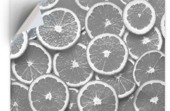 1 x Vinyl Sticker A4 – BW – Healthy Citrus Fruit Slices #36990