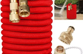 High Pressure Car Washer Watering Pants TPE Garden Irrigation Pipe (50FT Red) QDE