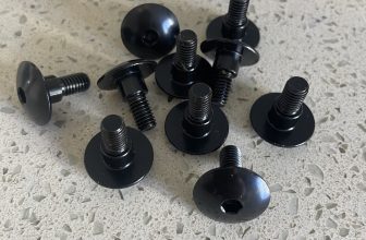 10x Black Aluminium Fairing Bolt m6 x 16mm +6mm Shoulder Step Motorcycle Screw