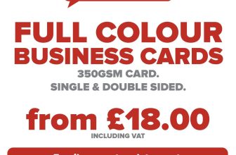 BUSINESS CARDS PRINTED FULL COLOUR 350GSM SINGLE DOUBLE SIDED FLYERS LEAFLETS