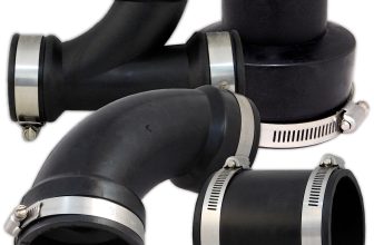 RUBBER PIPE CONNECTOR BLACK FLEXIBLE TUBE FITTINGS FISH POND NEXUS EAZY CLIPS