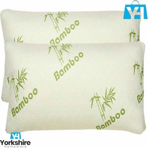 2 X LUXURY BAMBOO HOLLOWFIBER PILLOW ORTHOPEDIC HEAD NECK BACK SLEEP SUPPORT