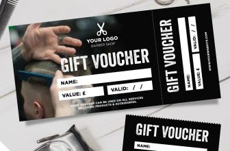 Custom Printed Gift Vouchers | Perforated | Barber Hairdresser Business Men Man