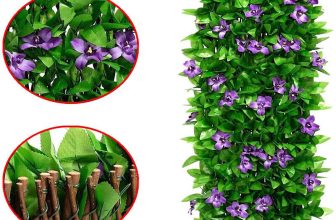 2M Expanding Trellis Artificial Plant Garden Green Wall Leaf Privacy Fence UK