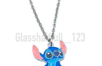 Stitch Necklace Lilo & Stitch 18″ Chain Girls Disney Charm Necklace Gift Bag UK