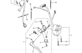YAMAHA Lever Holder Assy (left), 5VX-82910-01 OEM FZ6-S XJ6