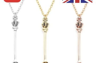 Little Mini Spoon Necklace Pendant Silver Gold Rose Black