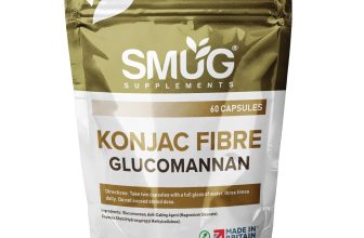 Glucomannan Konjac Fibre – British Made 3000mg Vegan Capsules – SMUG Supplements