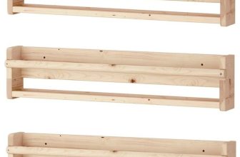 3x Flisat Birch Wood Shelf Wall Storage Book Shelf Pack of 3